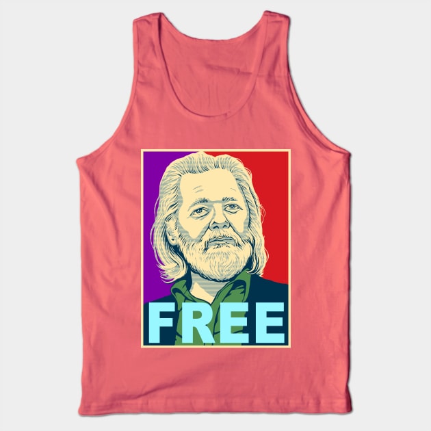 Free Assange Tank Top by BeveridgeArtworx